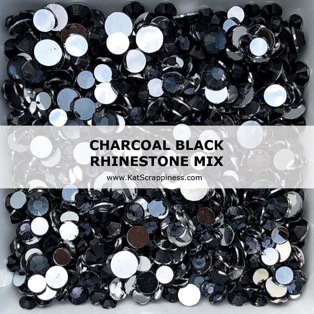 Charcoal Black Rhinestone Mix