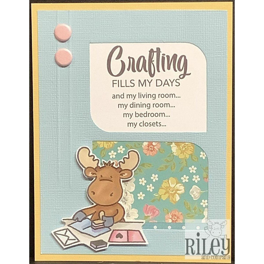 Crafting Fills My Days Cling Stamp by Riley & Co