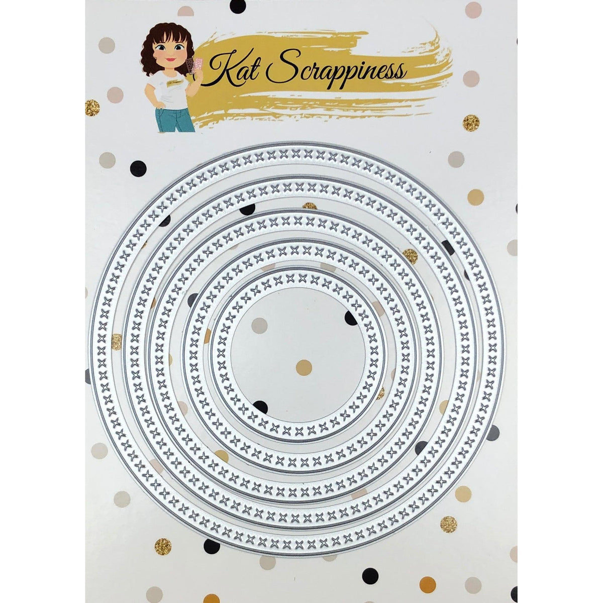 Cross Stitched Circle Dies - Kat Scrappiness