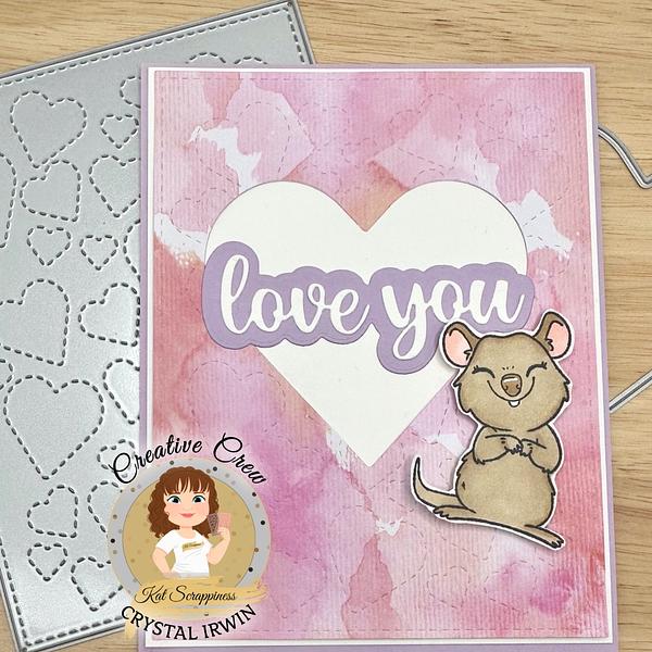 handmade cute and simple card for valentines day