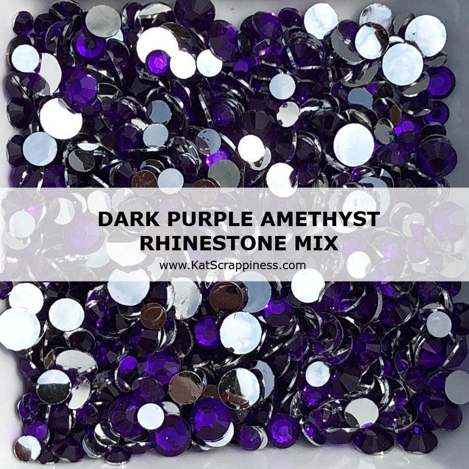 Dark Purple Amethyst Rhinestone Mix