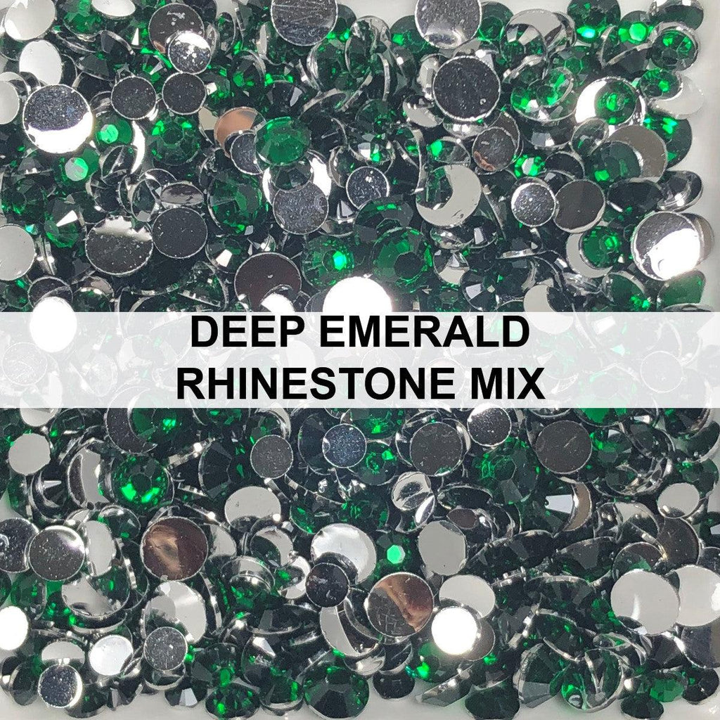 Deep Emerald Rhinestone Mix