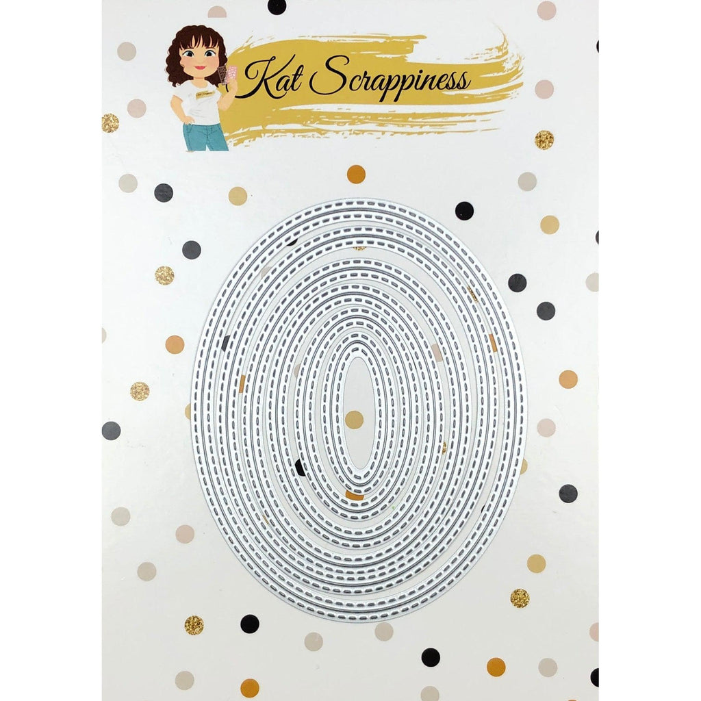 Double Stitched Oval Dies by Kat Scrappiness - Kat Scrappiness