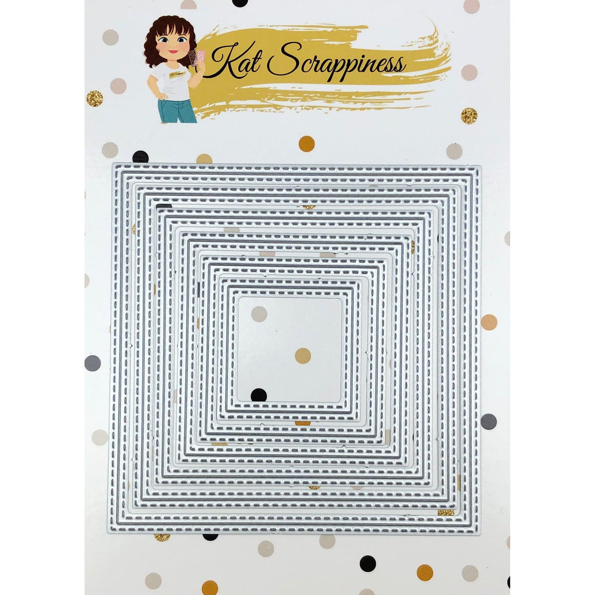 Double Stitched Square Dies by Kat Scrappiness - Kat Scrappiness