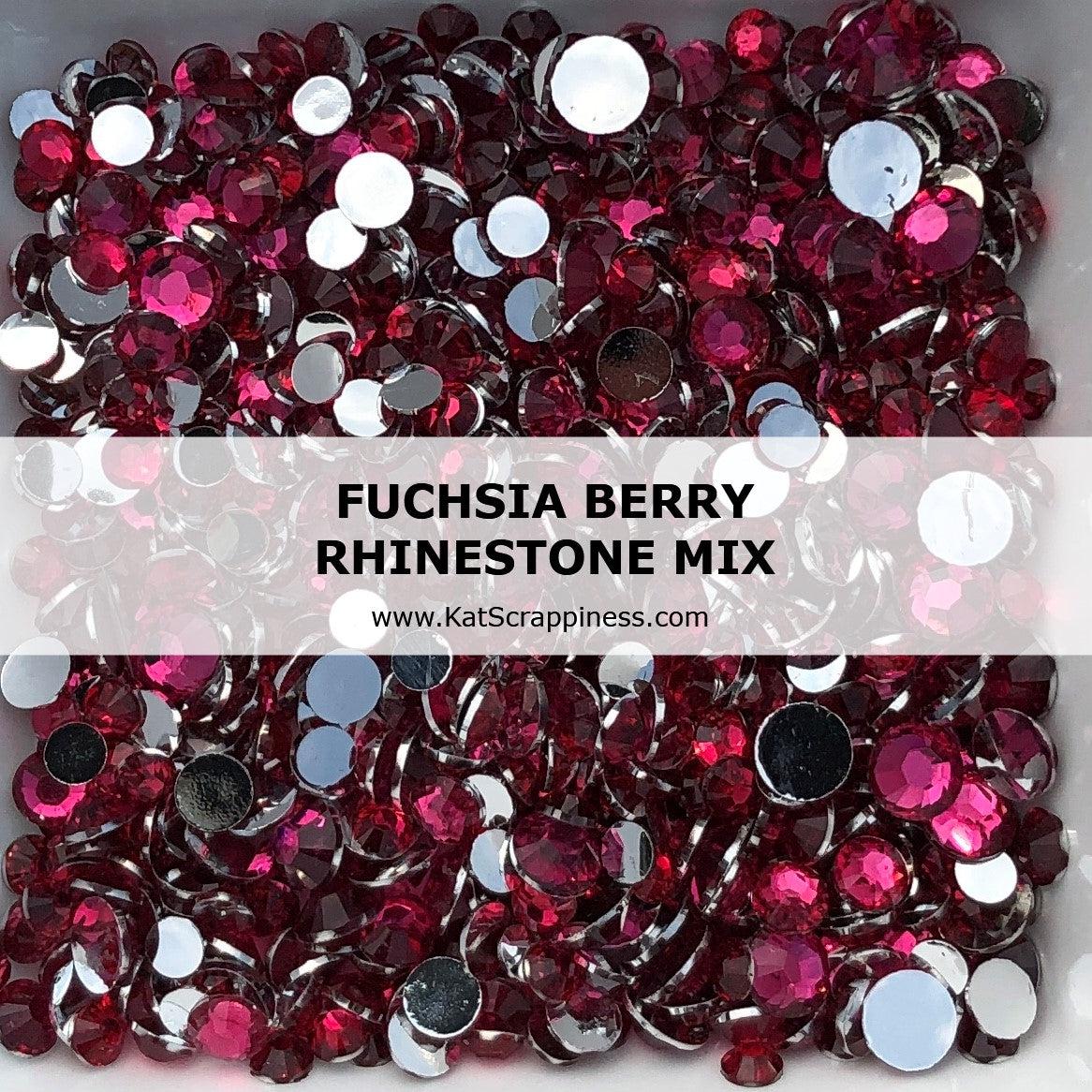 Fuchsia Berry Rhinestone Mix