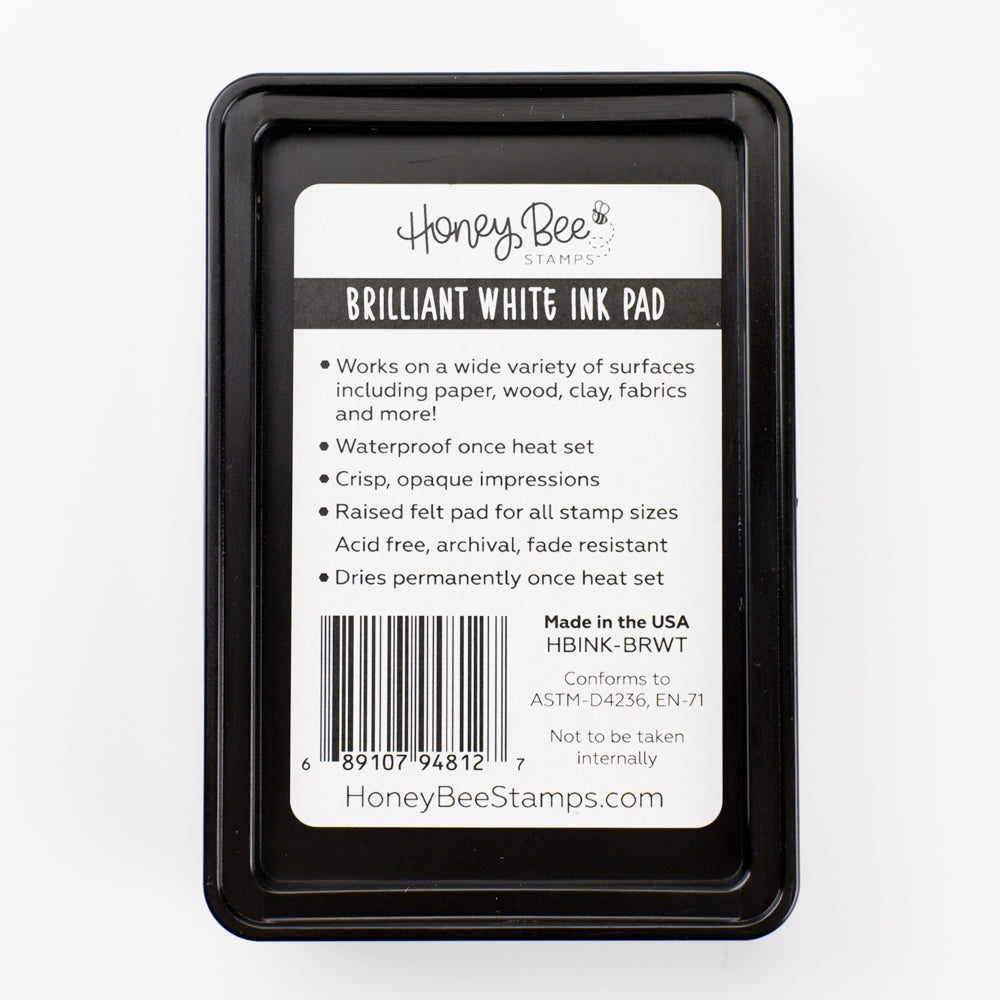 Bee Creative Ink Pad - Brilliant White Pigment Ink by Honey Bee Stamps