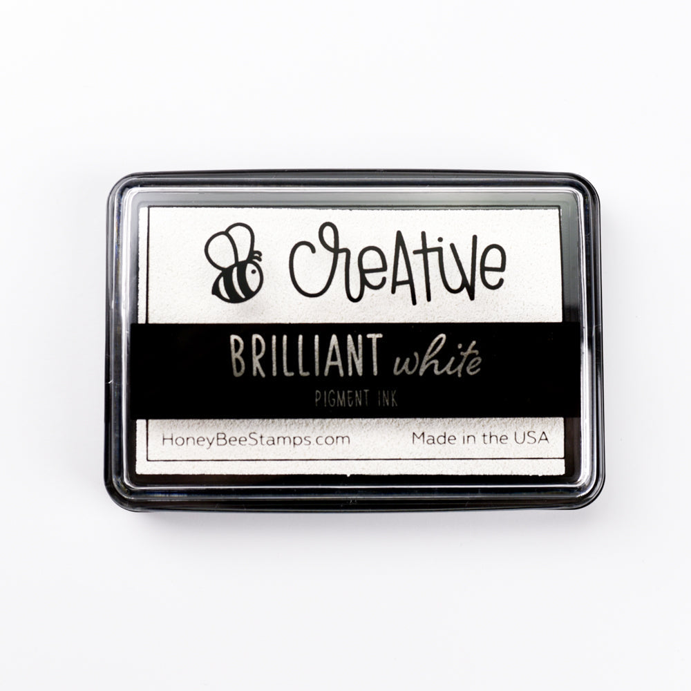 Bee Creative Ink Pad - Brilliant White Pigment Ink by Honey Bee Stamps