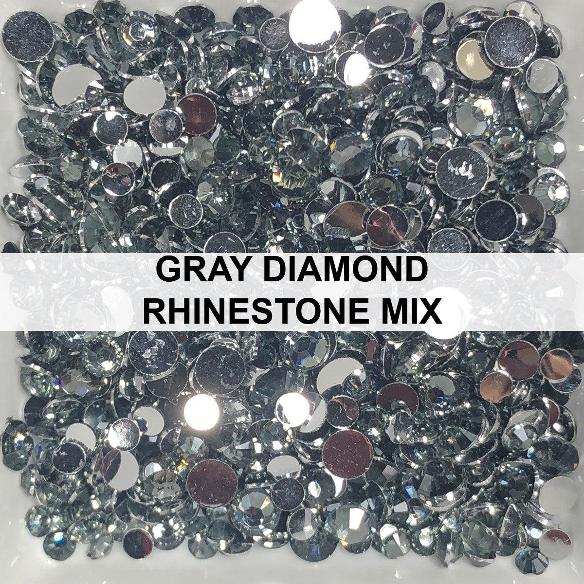 Gray Diamond Rhinestone Mix