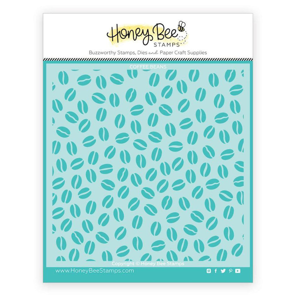 Coffee Bean Background Stencil by Honeybee Stamps - CLEARANCE!