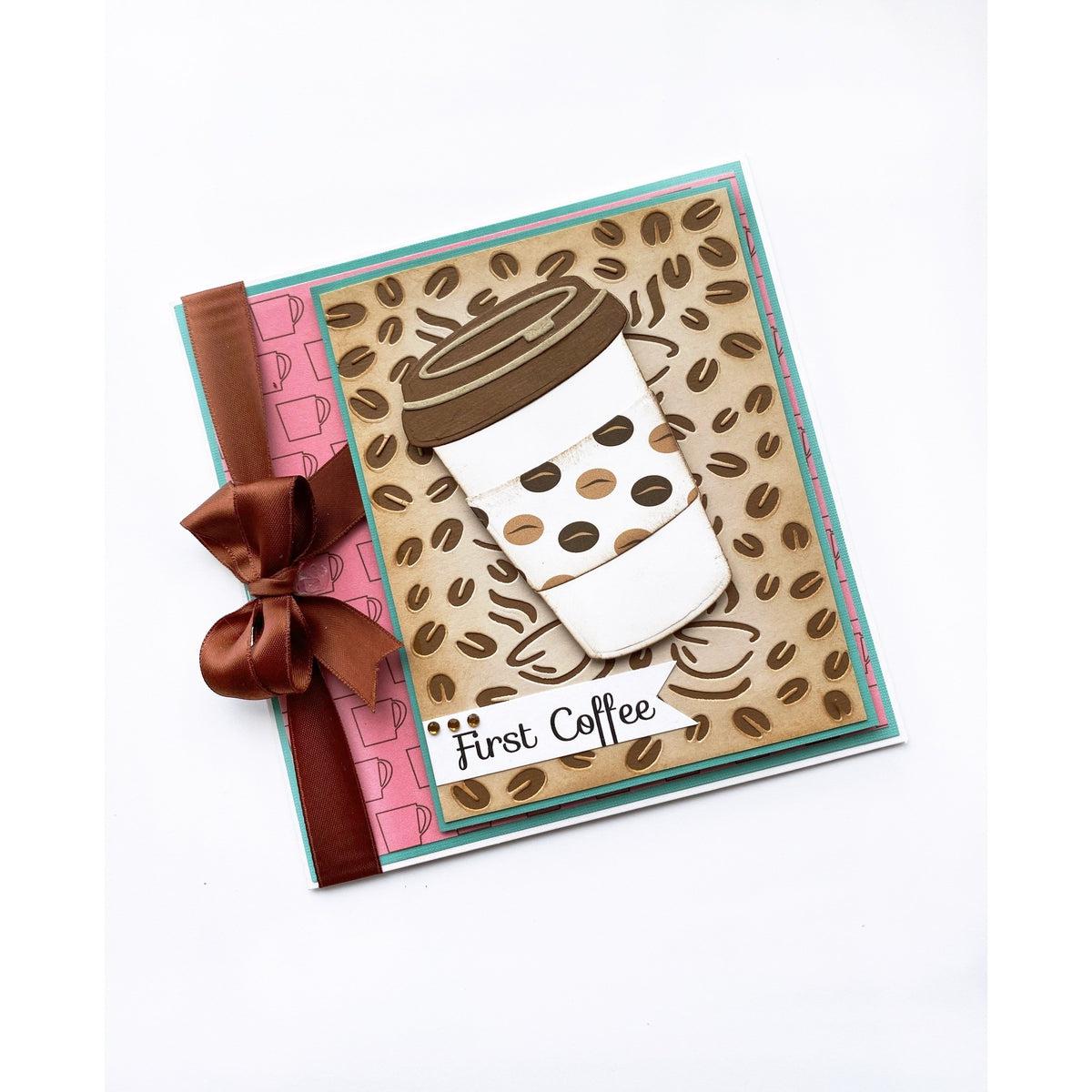 Coffee Time Background Die by Kat Scrappiness - Kat Scrappiness