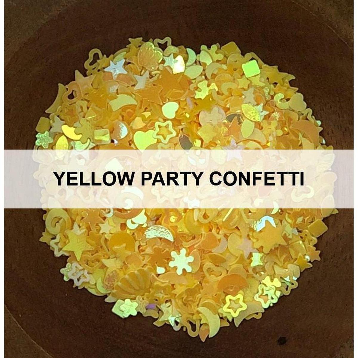 Yellow Party Confetti - Sequins - Kat Scrappiness