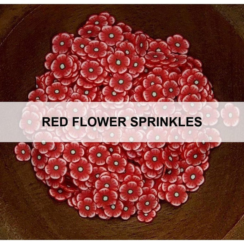 Red Flower Sprinkles by Kat Scrappiness - Kat Scrappiness