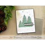 Stitched Snowflake Swirl Border Background Craft Die