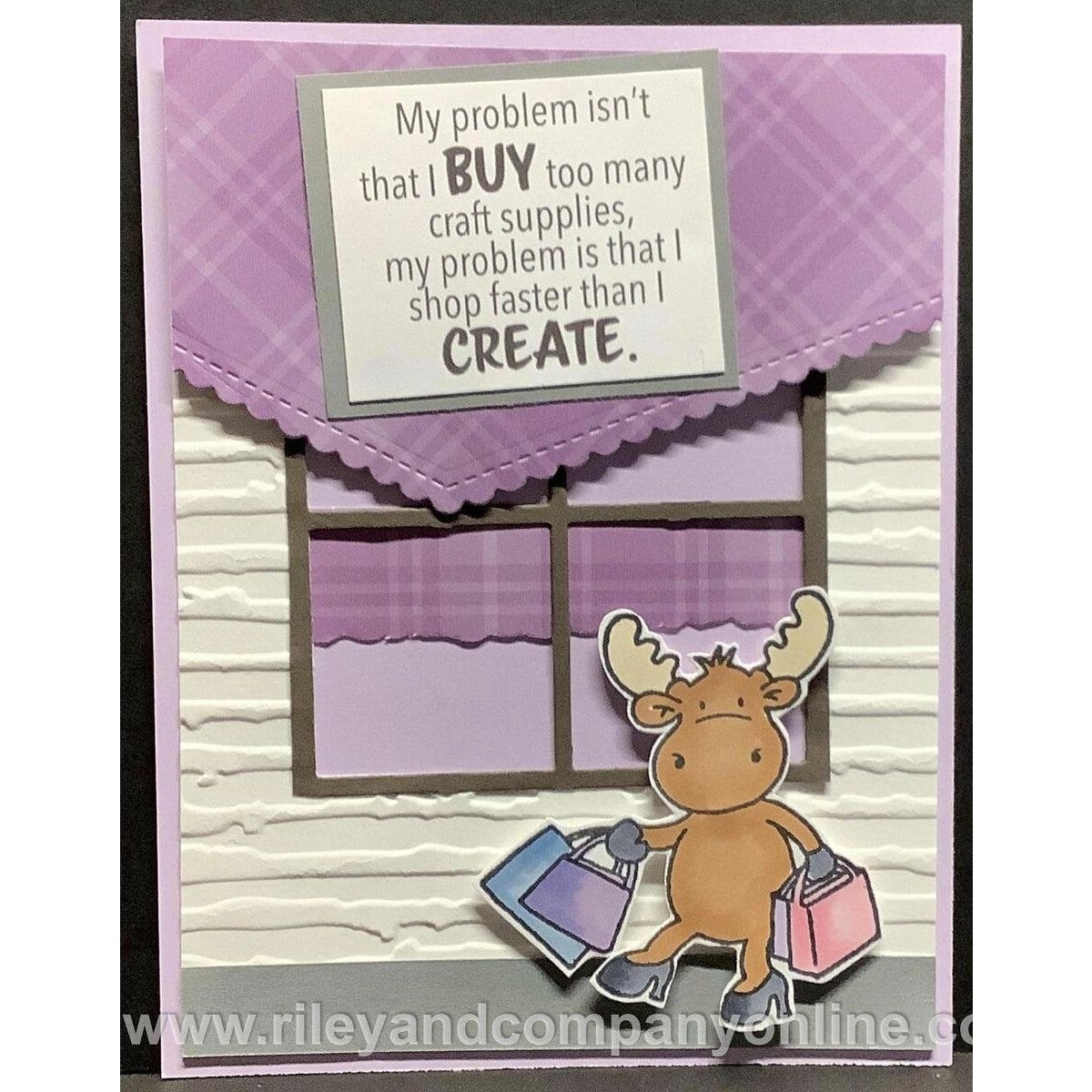 I Shop Faster than I Can Craft Cling Stamp by Riley & Co