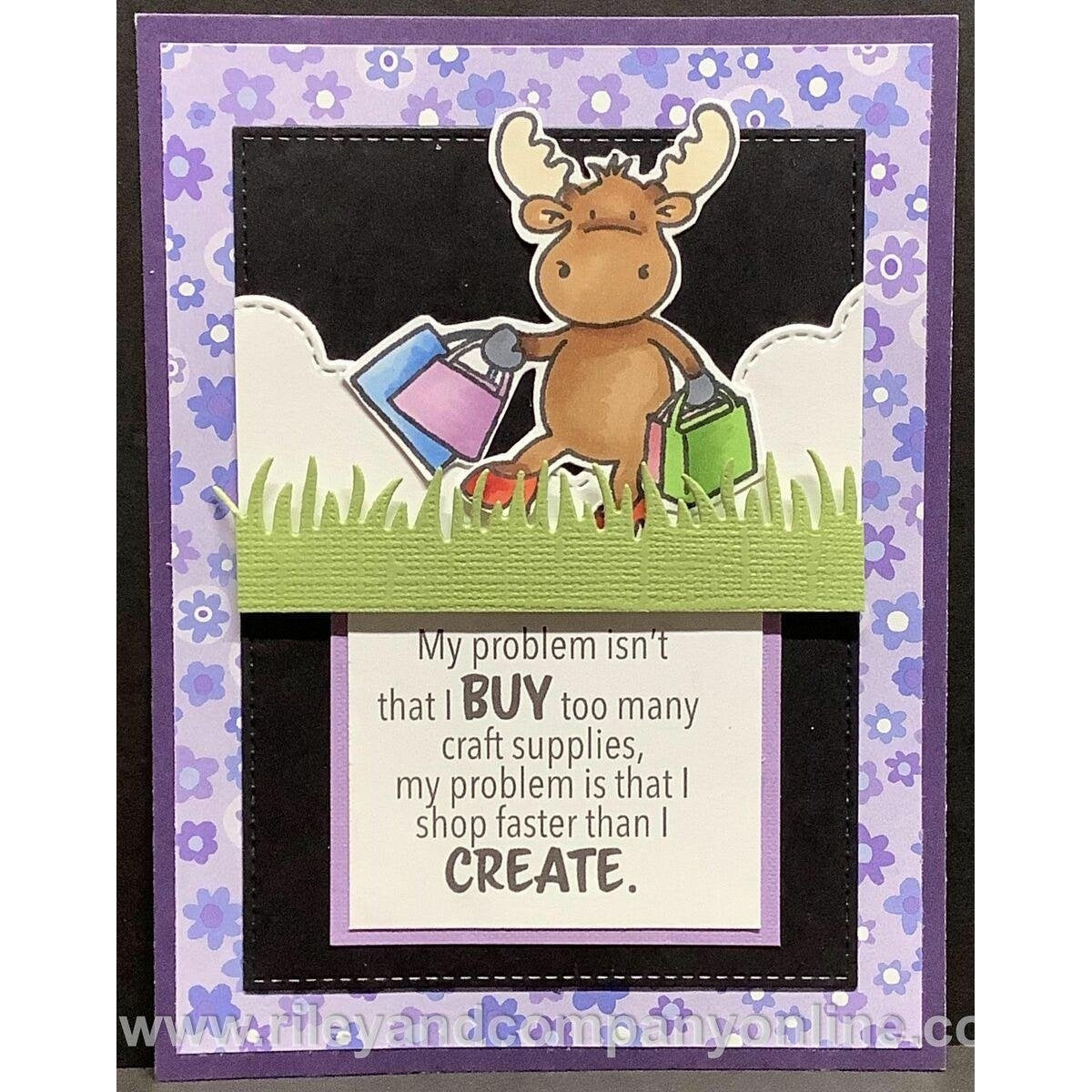 I Shop Faster than I Can Craft Cling Stamp by Riley & Co