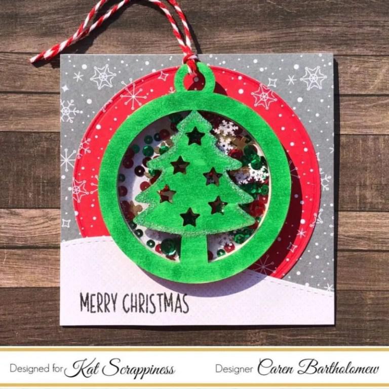 Christmas Tree Ornament Shaker Card Kit - 066