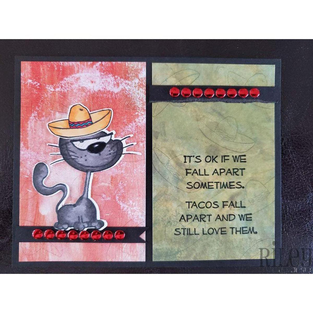 Tacos Fall Apart Cling Stamp by Riley & Co - Kat Scrappiness