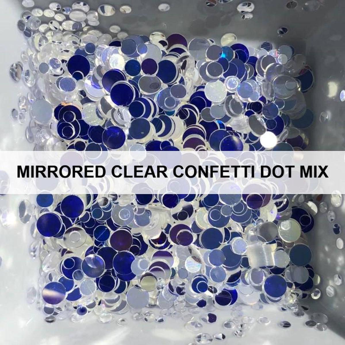 Mirrored Clear Confetti Dot Mix - Sequins - Kat Scrappiness