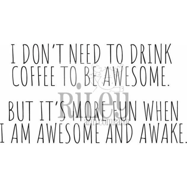 Awesome and Awake Cling Stamp by Riley & Co