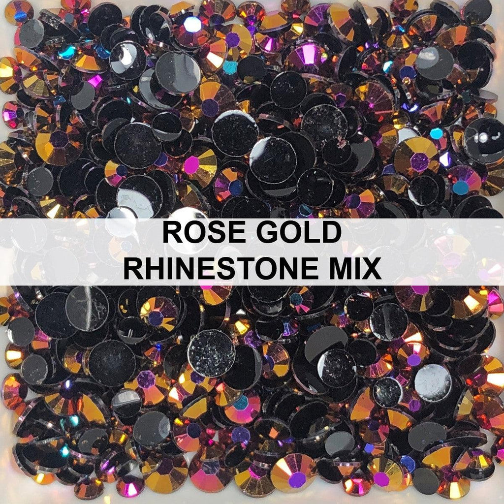 Rose Gold Rhinestone Mix