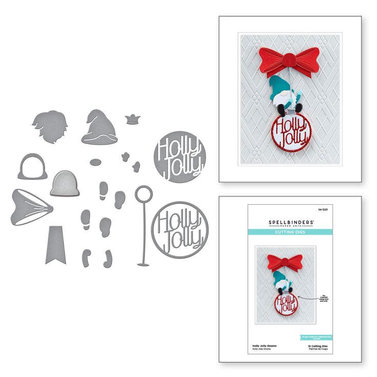 Holly Jolly Gnome Etched Dies by Spellbinders - CLEARANCE!