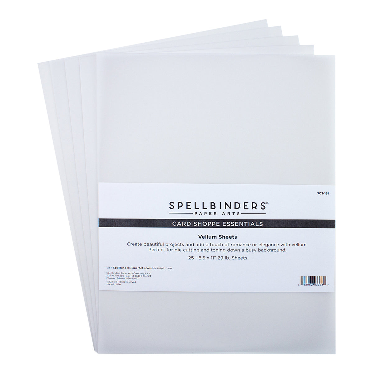 Vellum Sheets from the Card Shoppe Essentials Collection - 25 pk