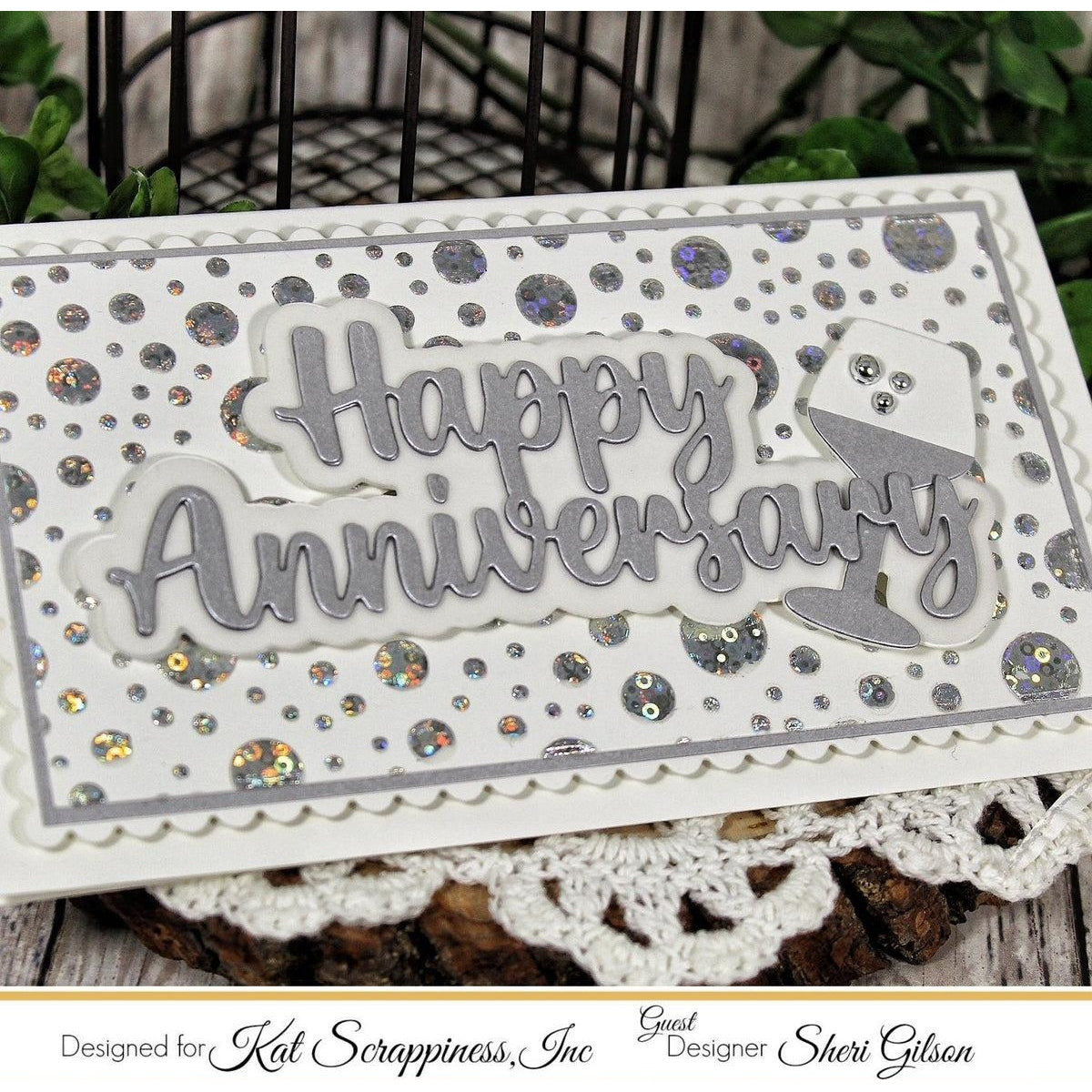 Happy Anniversary Word Dies With Shadow