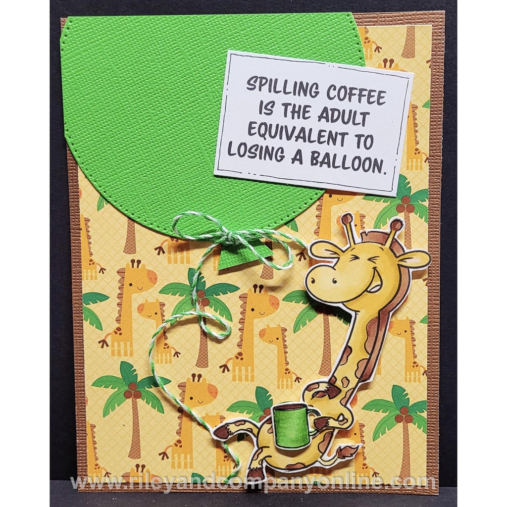 Spilling Coffee Cling Stamp by Riley & Co