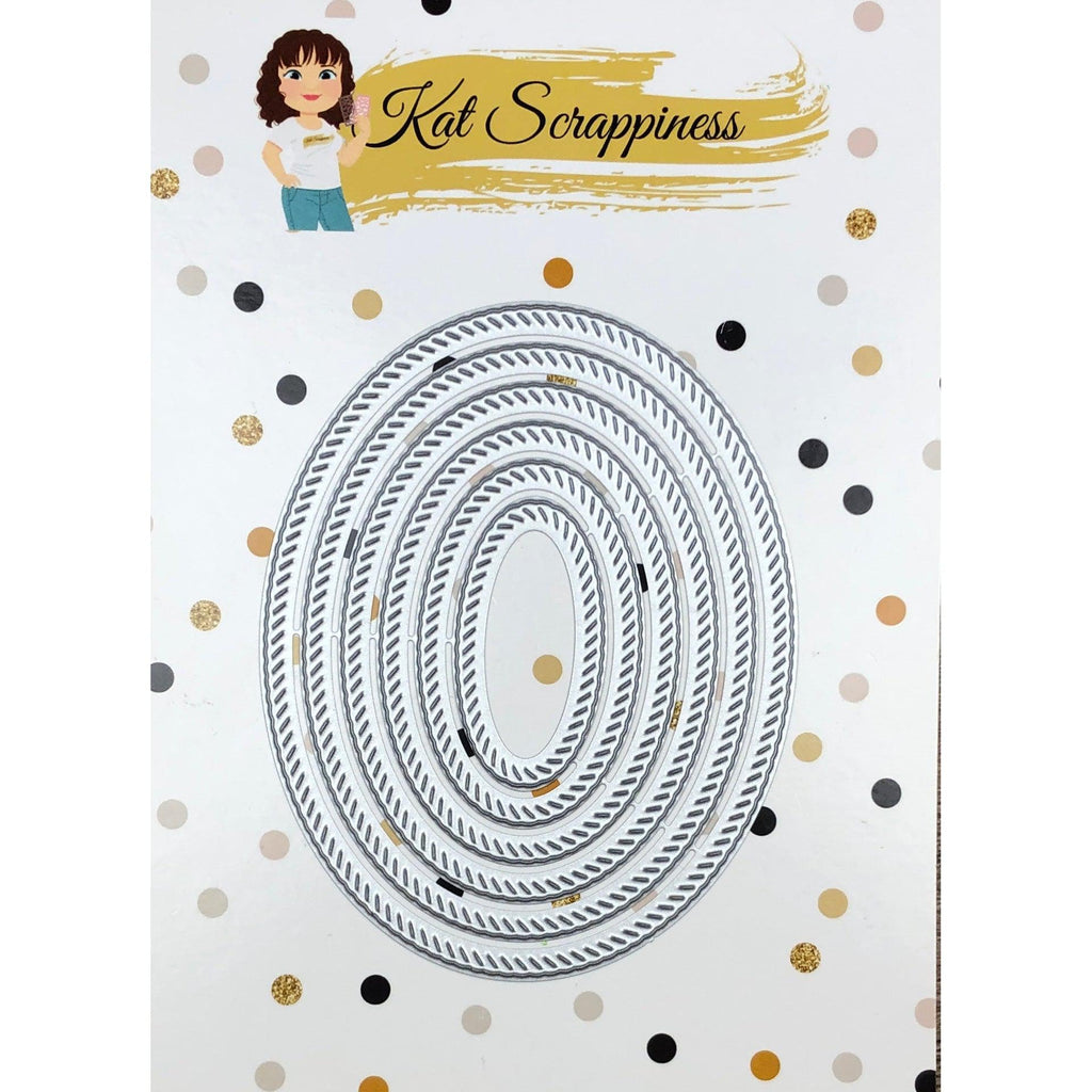 Stitched Rope Nested Oval Dies by Kat Scrappiness - Kat Scrappiness