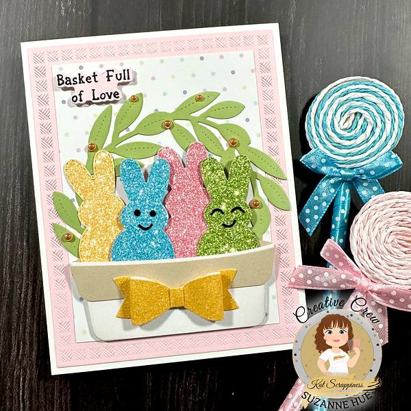 Stitched Easter Bunny Outline Dies - Kat Scrappiness