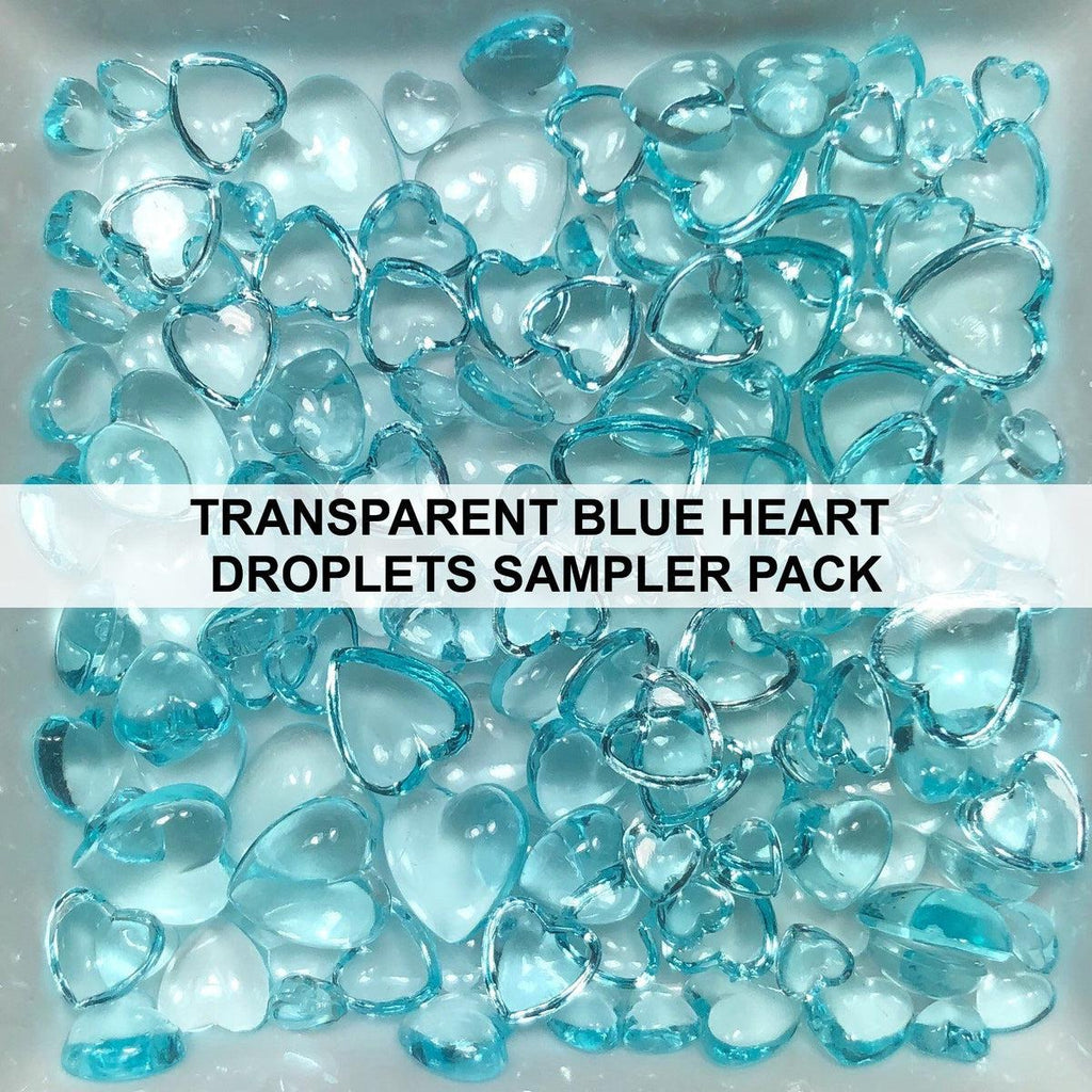 Transparent Blue Heart Droplets Sampler Pack