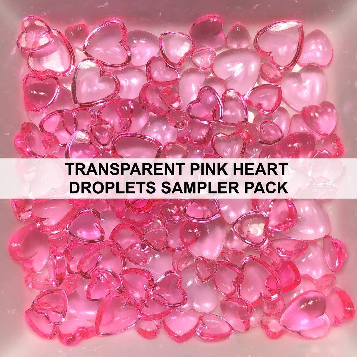 Transparent Pink Heart Droplets Sampler Pack