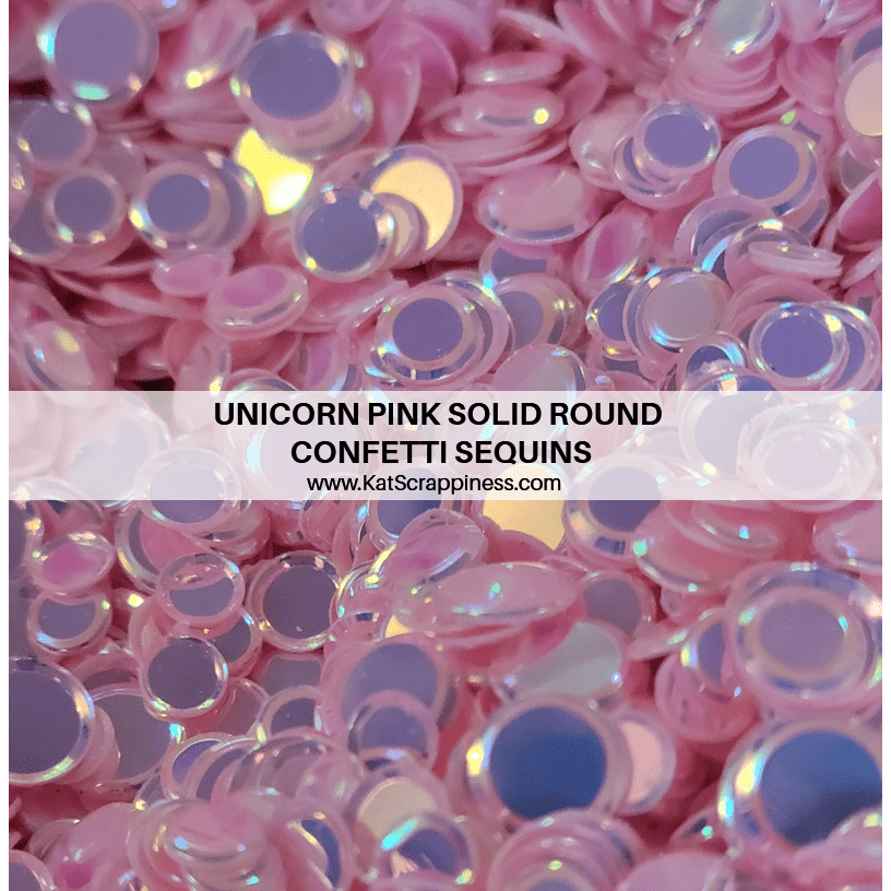 Unicorn Pink Solid Round Confetti Sequin Mix