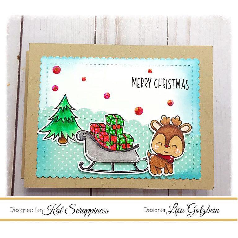 A2 Stitched Scalloped Border Craft Dies  - CLEARANCE!