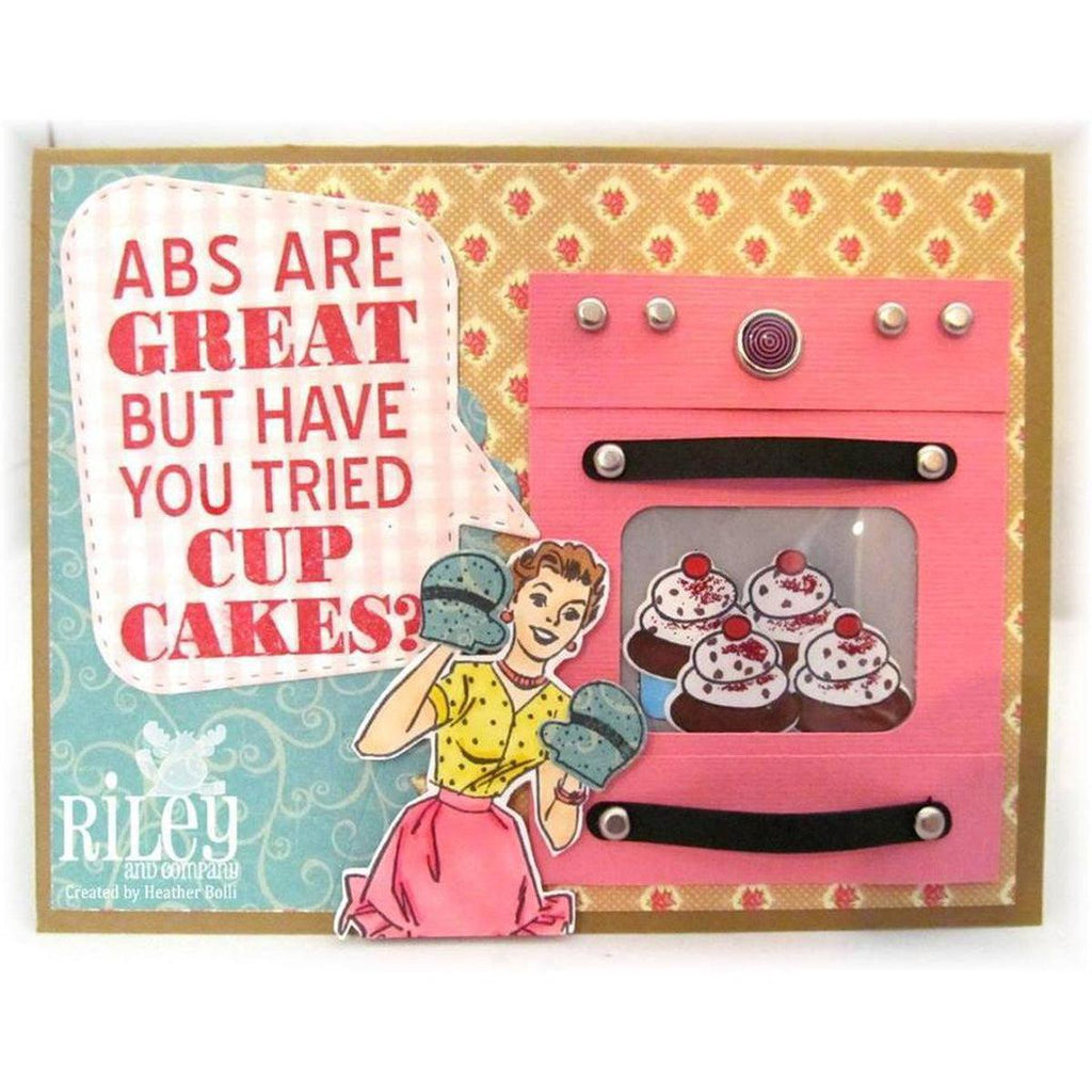Abs are Great Cling Stamp by Riley & Co - Kat Scrappiness