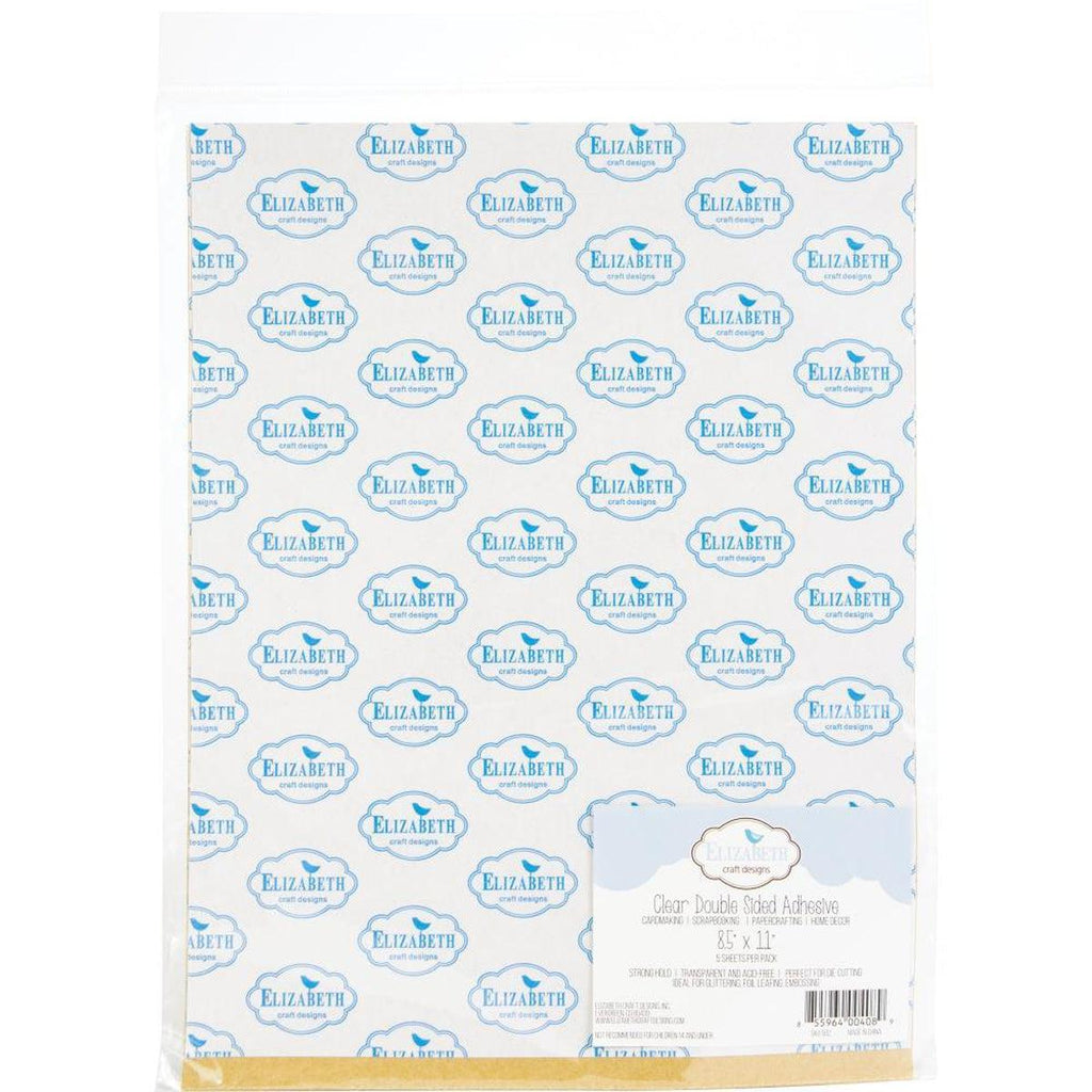 Elizabeth Craft Clear Double-Sided Adhesive Sheets 5/Pkg 8.5"X11"