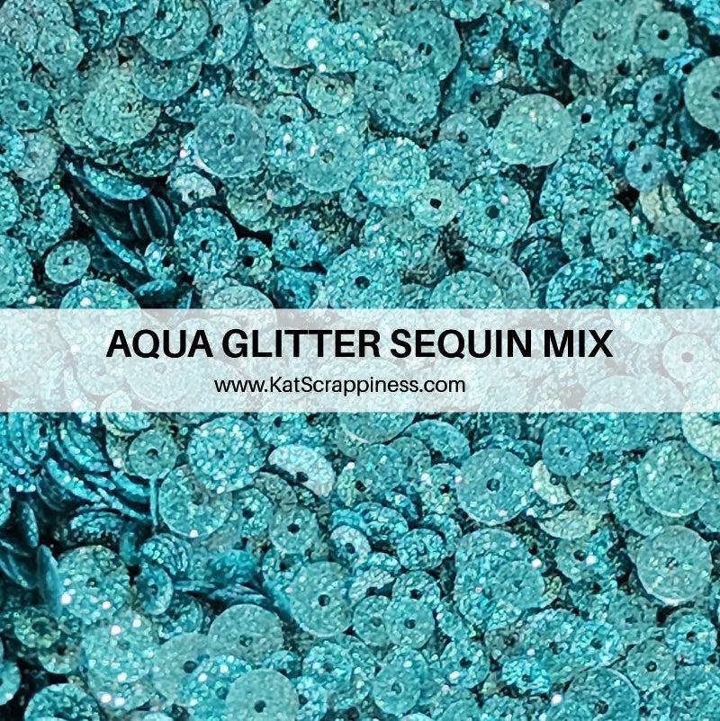 Glitter Sequin Mix - Aqua