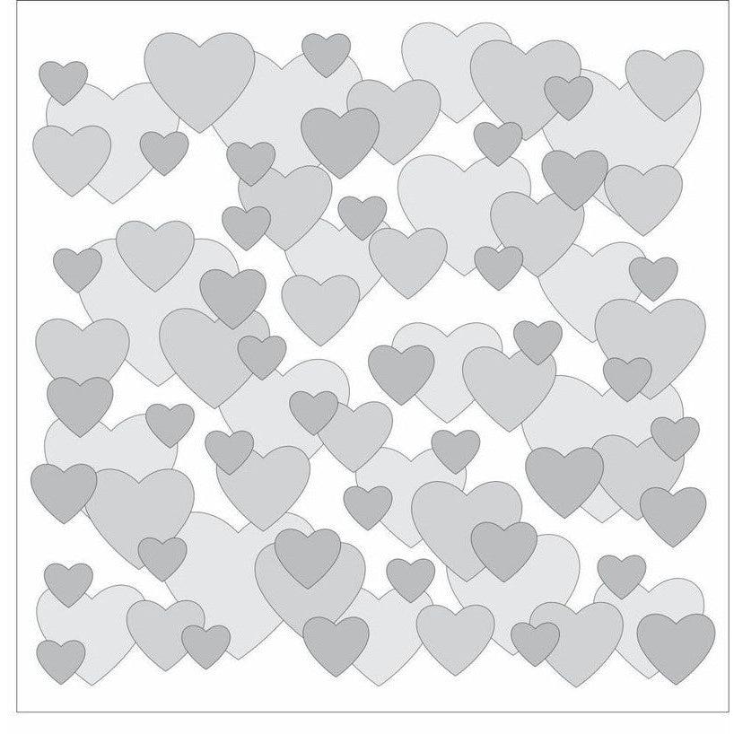 Bokeh Hearts Layering Stencils - 3pk