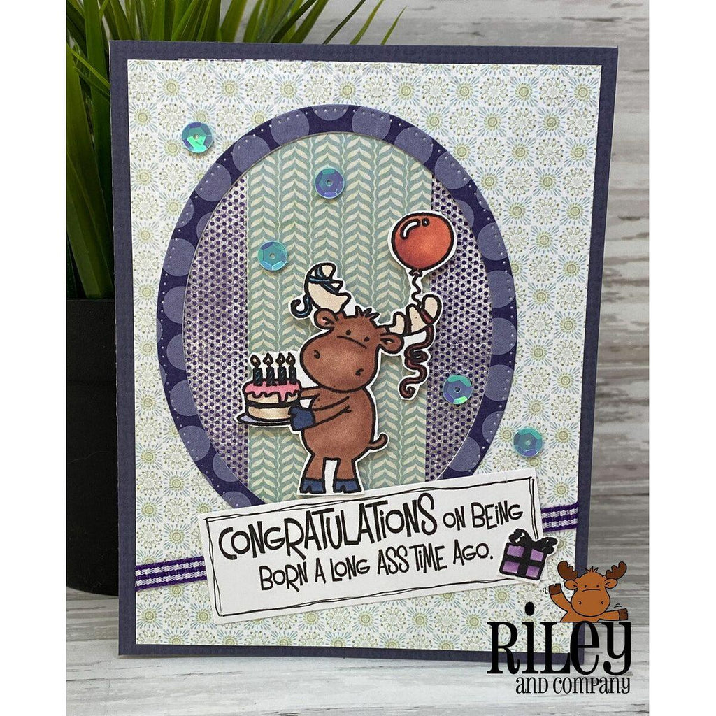 Congratulations for Being Born Cling Stamp by Riley & Co