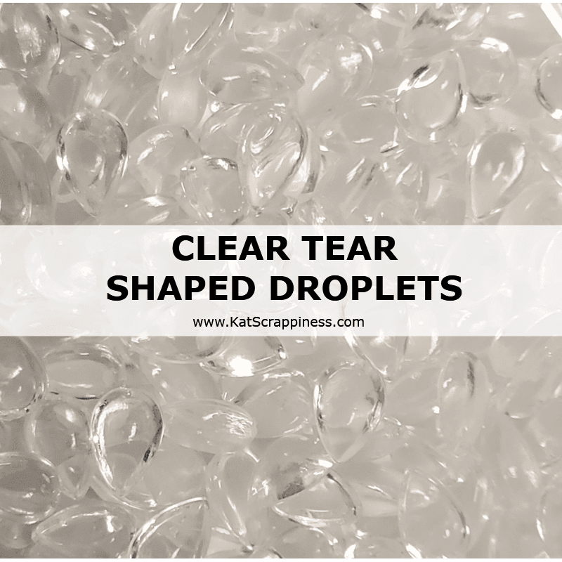 Clear Tear Shaped Droplets