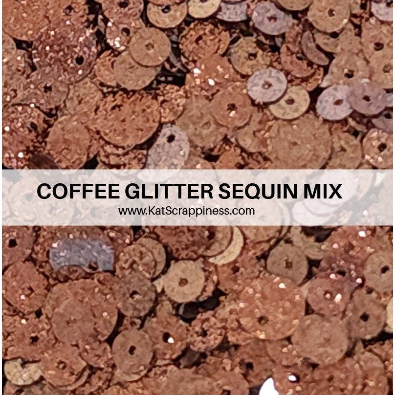 Glitter Sequin Mix - Coffee