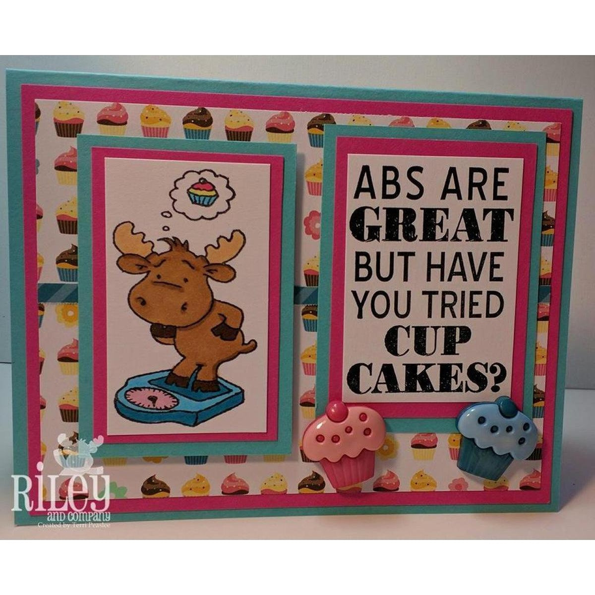 Abs are Great Cling Stamp by Riley & Co - Kat Scrappiness