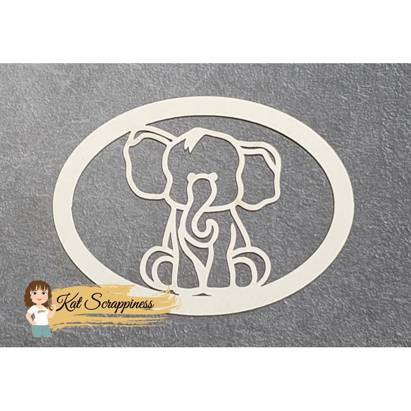 Framed Elephant Shaker Card Kit - 084