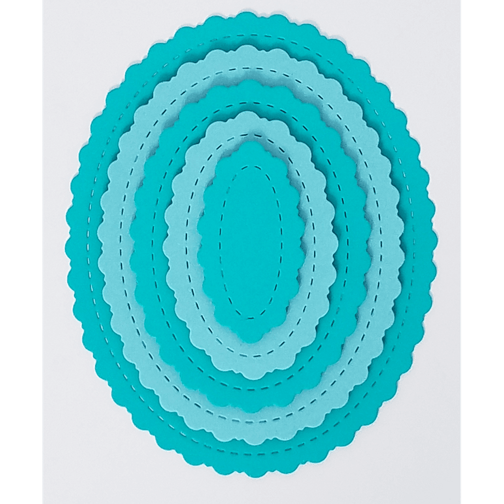 Stitched Fancy Scalloped Oval Dies by Kat Scrappiness - Kat Scrappiness