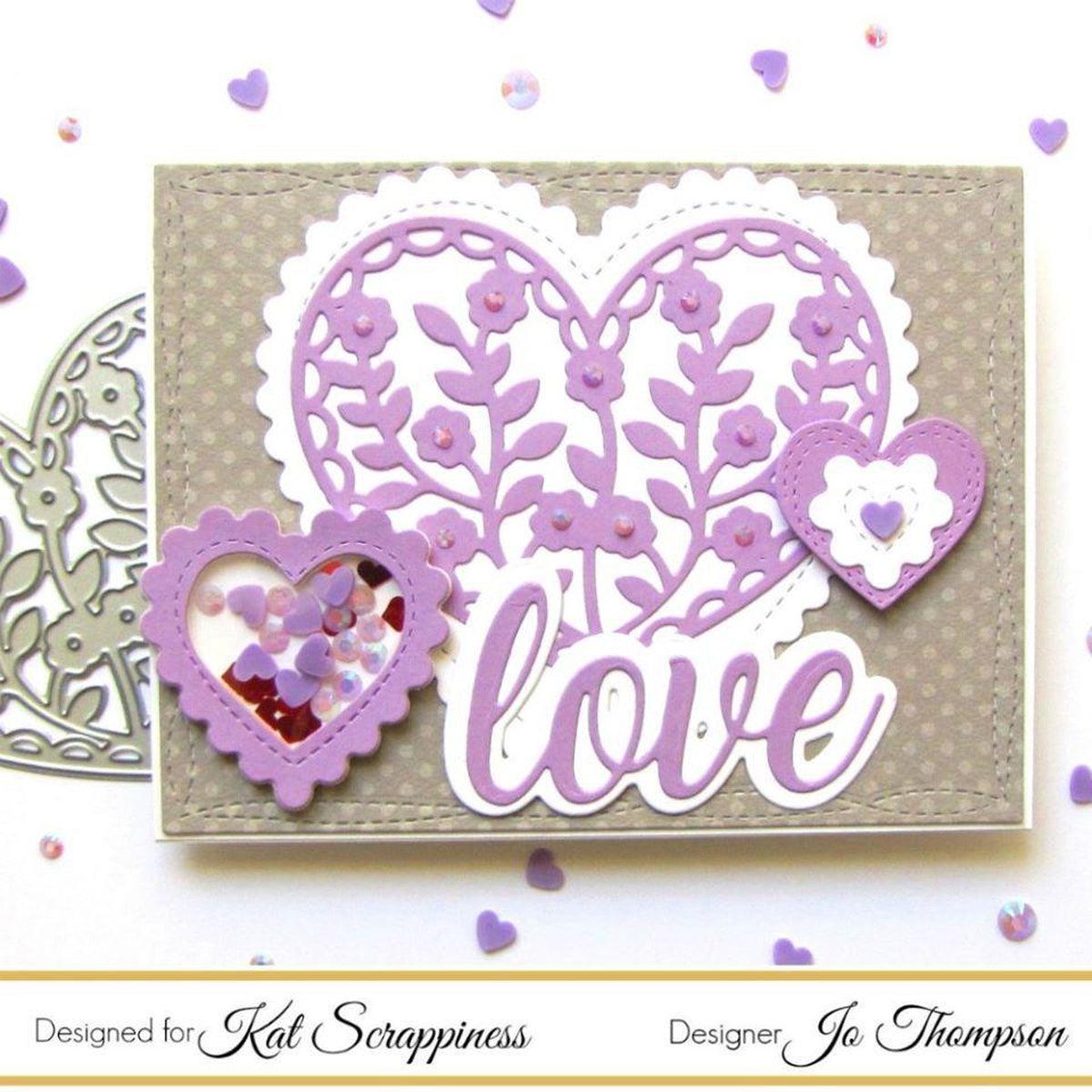 Floral Heart Dies by Kat Scrappiness - Kat Scrappiness