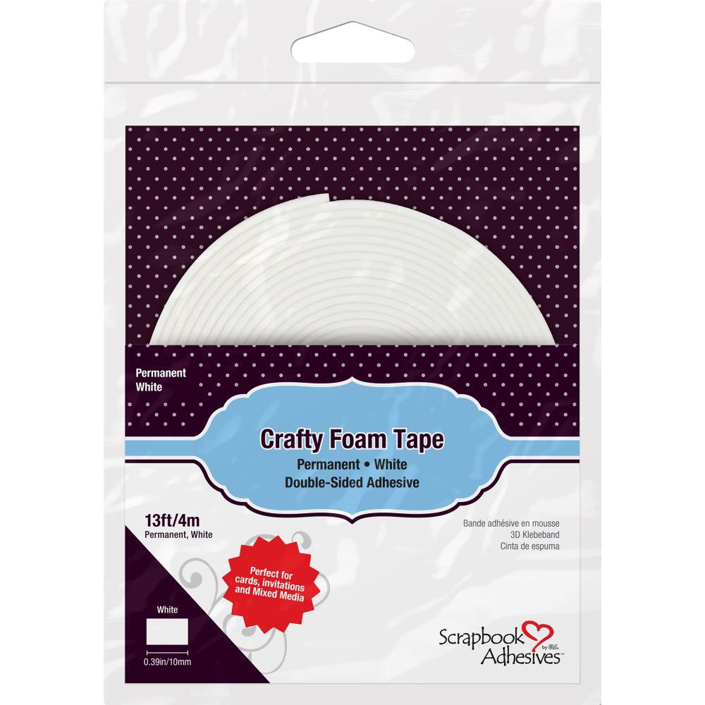 Scrapbook Adhesives Crafty Foam Tape Roll - White - 13ft/4m