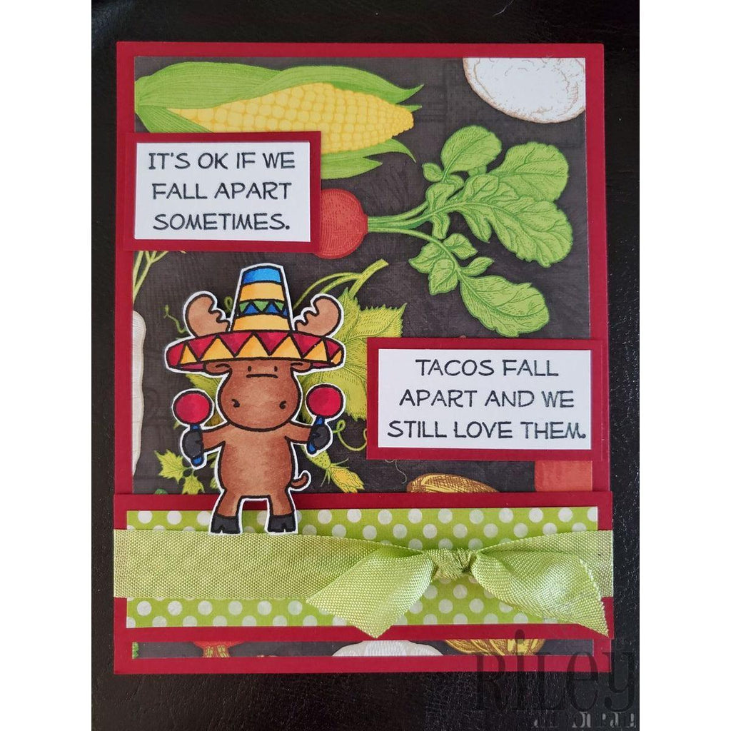 Tacos Fall Apart Cling Stamp by Riley & Co - Kat Scrappiness