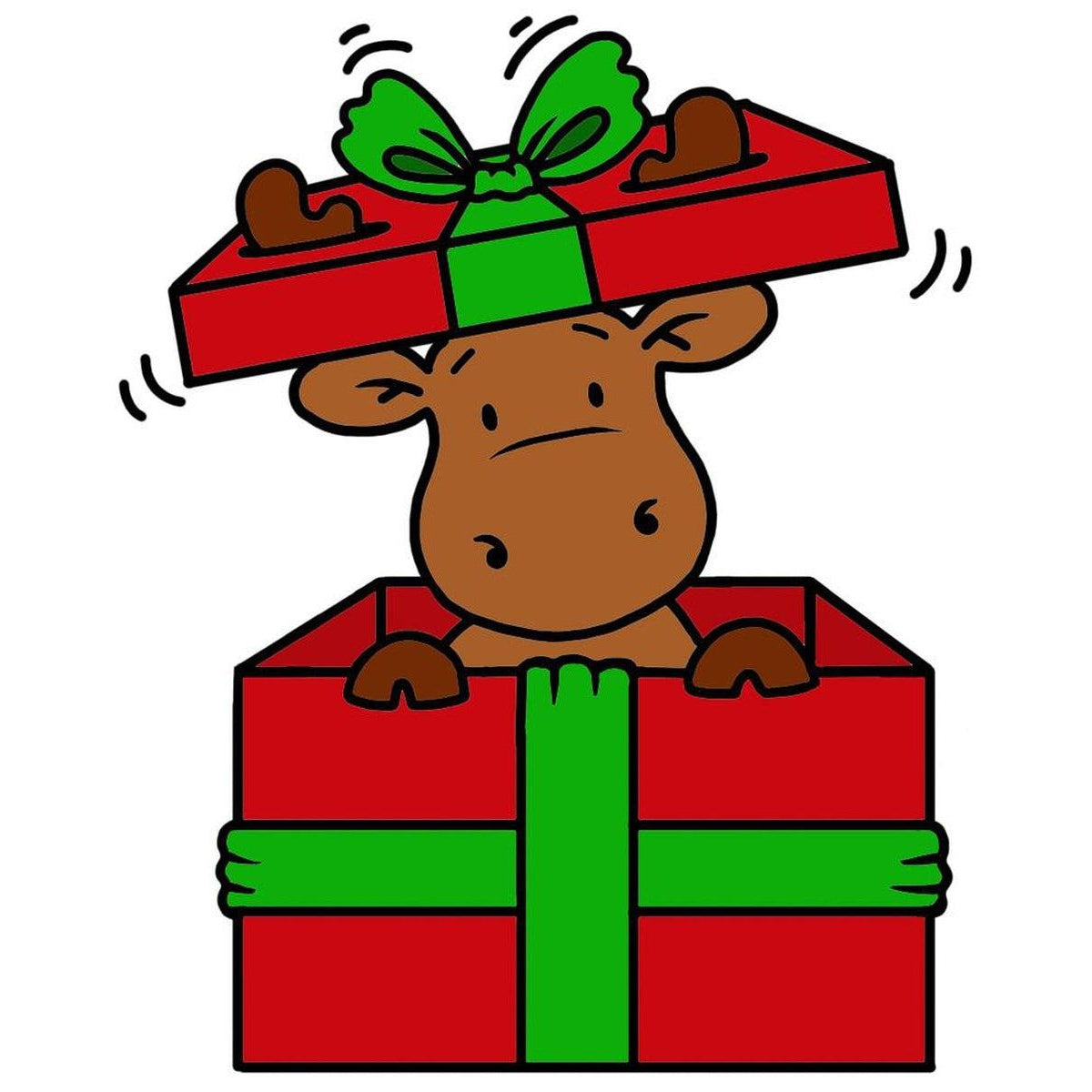 Gift Box Riley Cling Stamp by Riley & Co