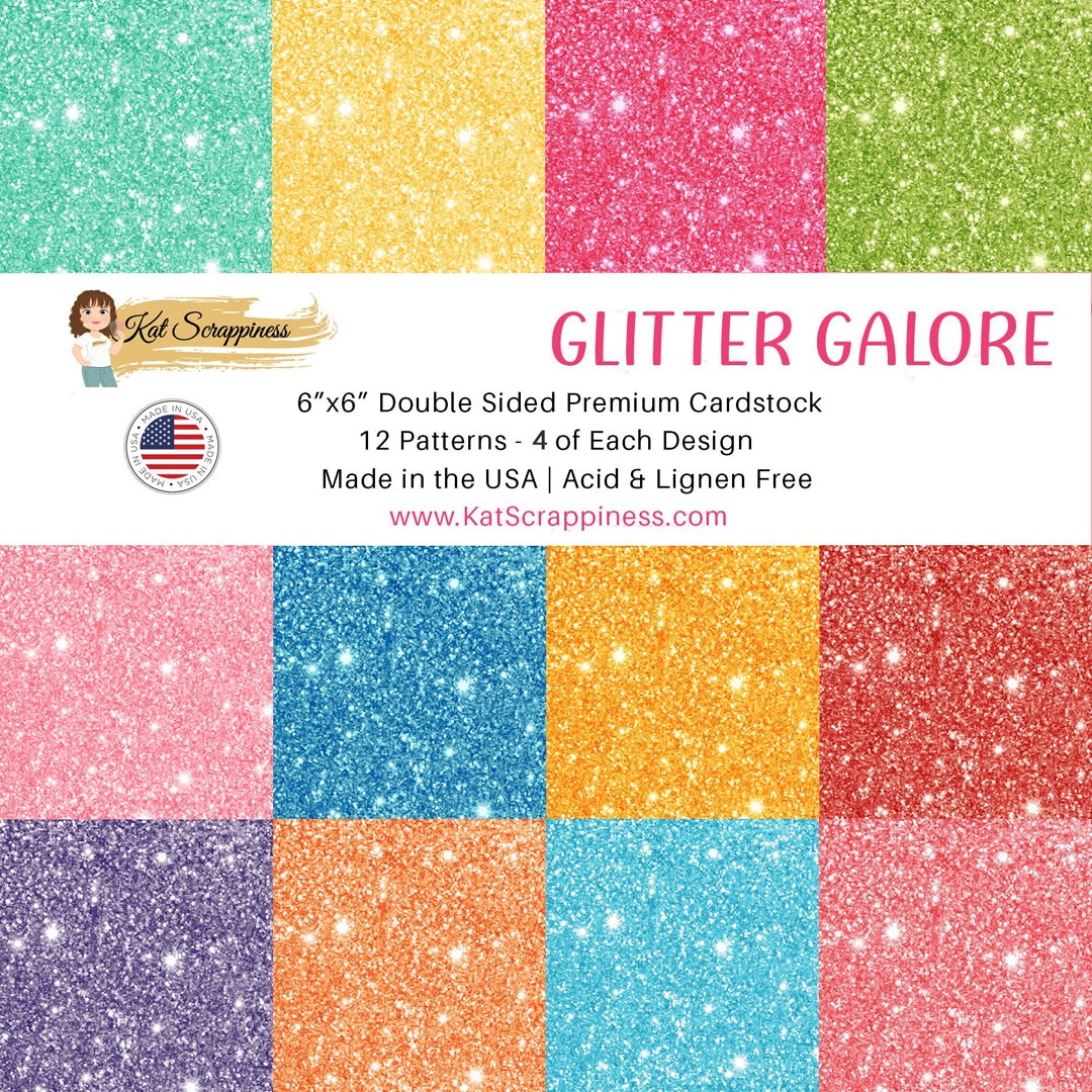 Glitter Galore 6x6 Faux Glitter Paper Pad
