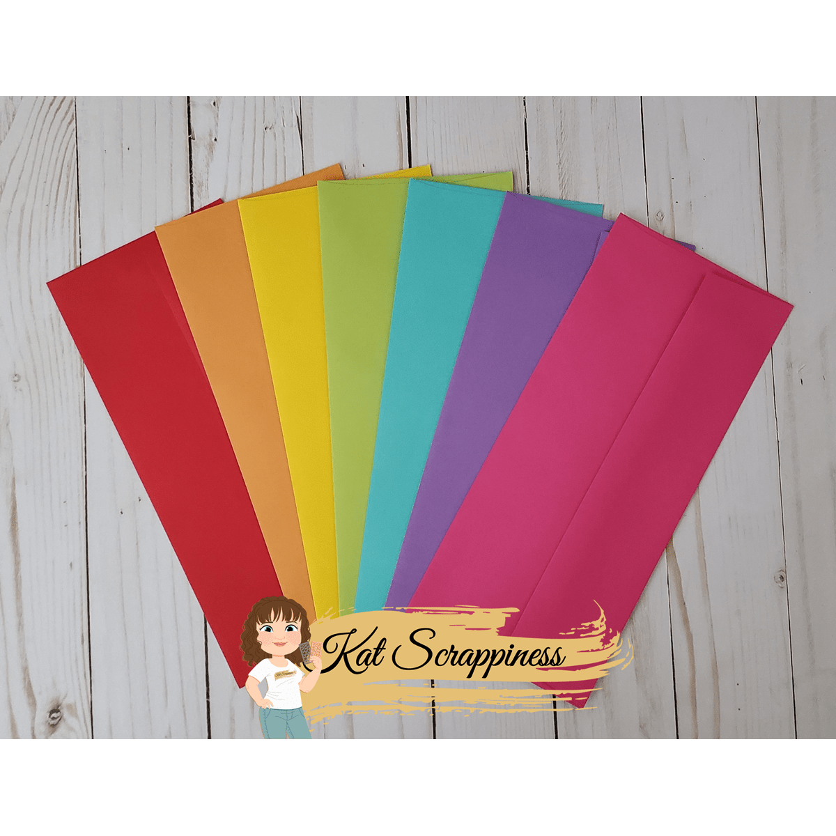 Happy Mail Slimline Envelope Pack from Kat Scrappiness - 14 pk - Kat Scrappiness